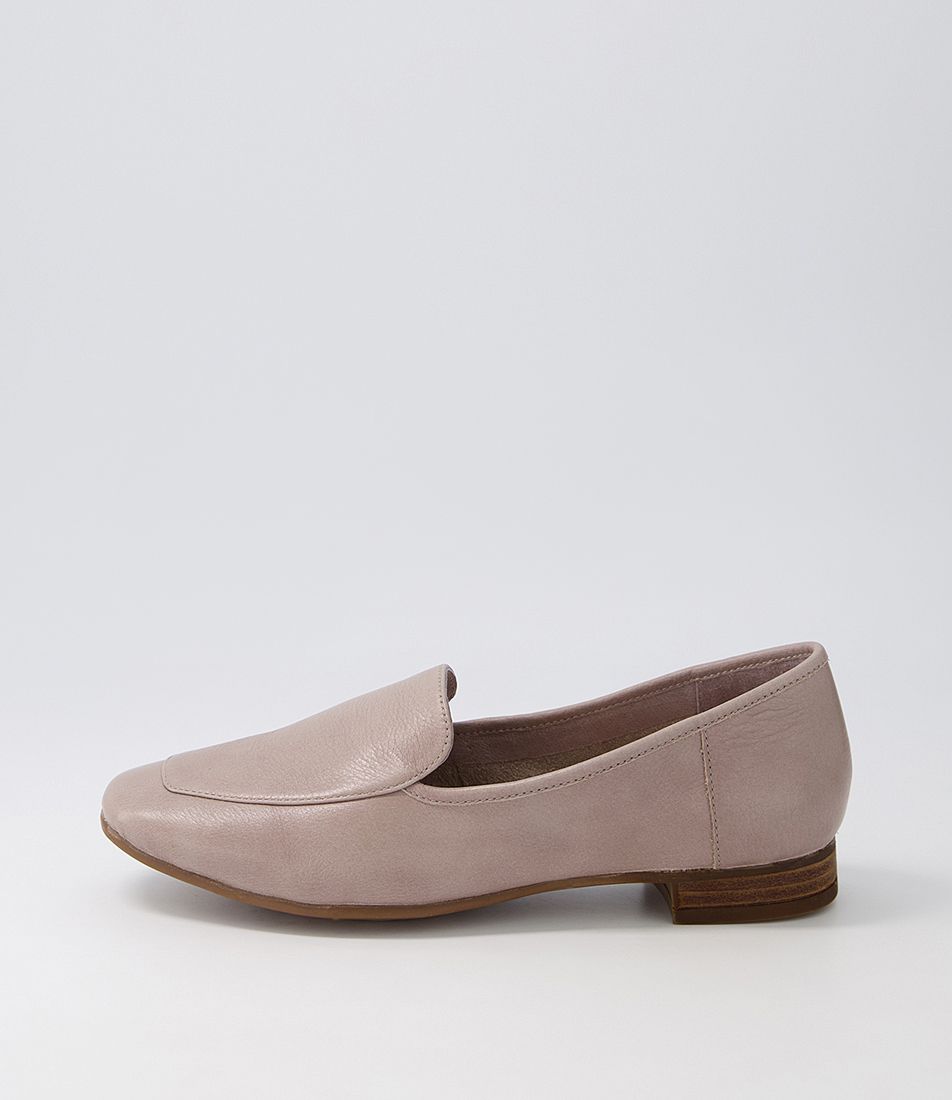 Temimie Dk Stone Leather Flat Shoes