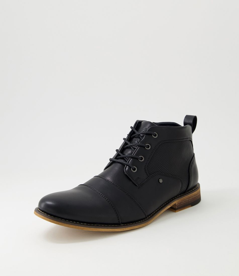 Jordi Black Washed Sole Lace Up Boots