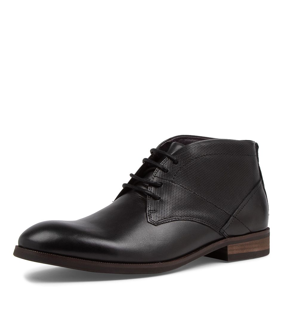 Stelvio Black Leather Lace Up Boots