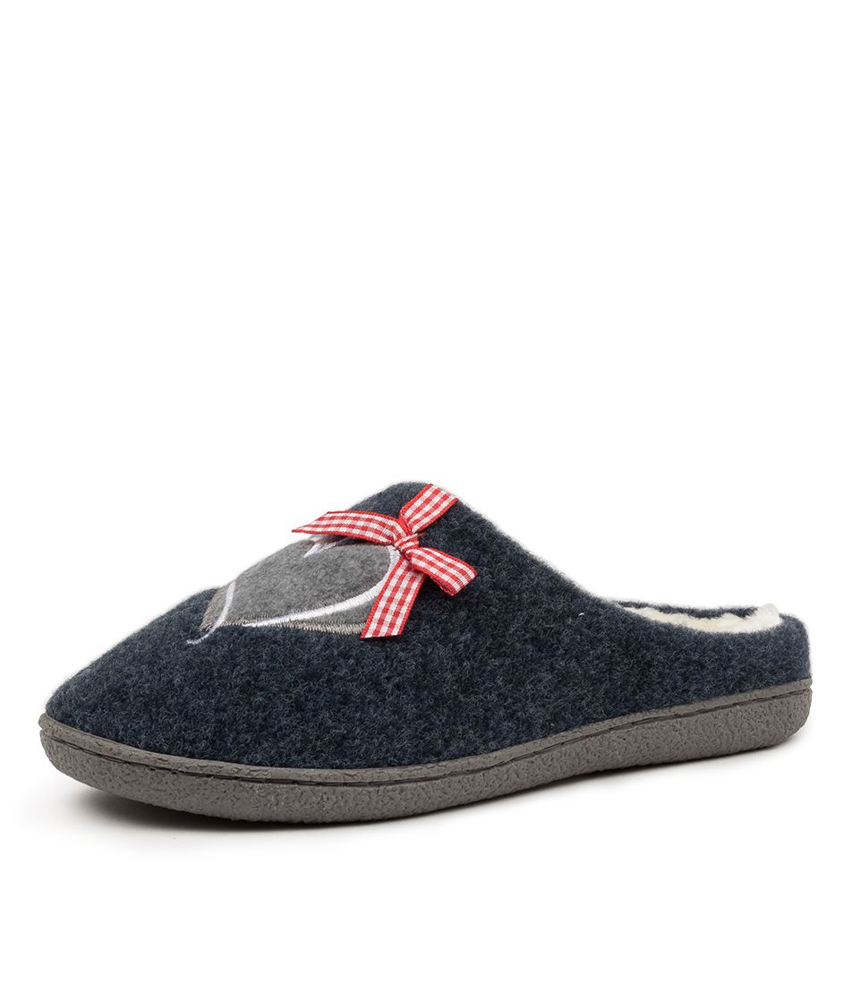 LOVING DK BLUE SLIPPERS