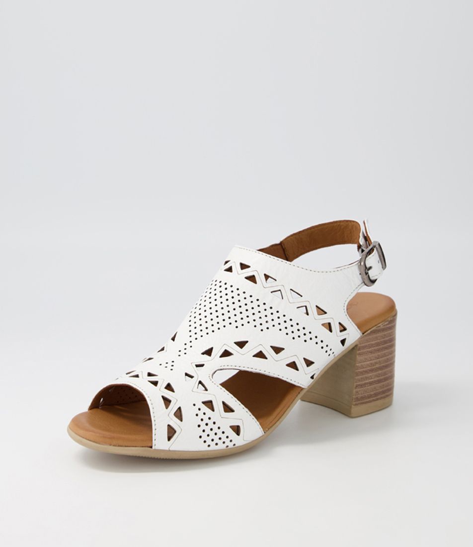 Wayler White Leather Sandals