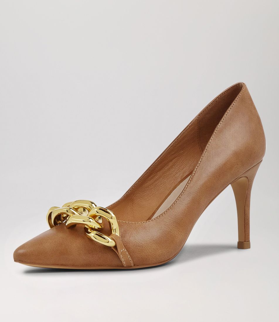 Bayonne Tan Leather Pump Heels