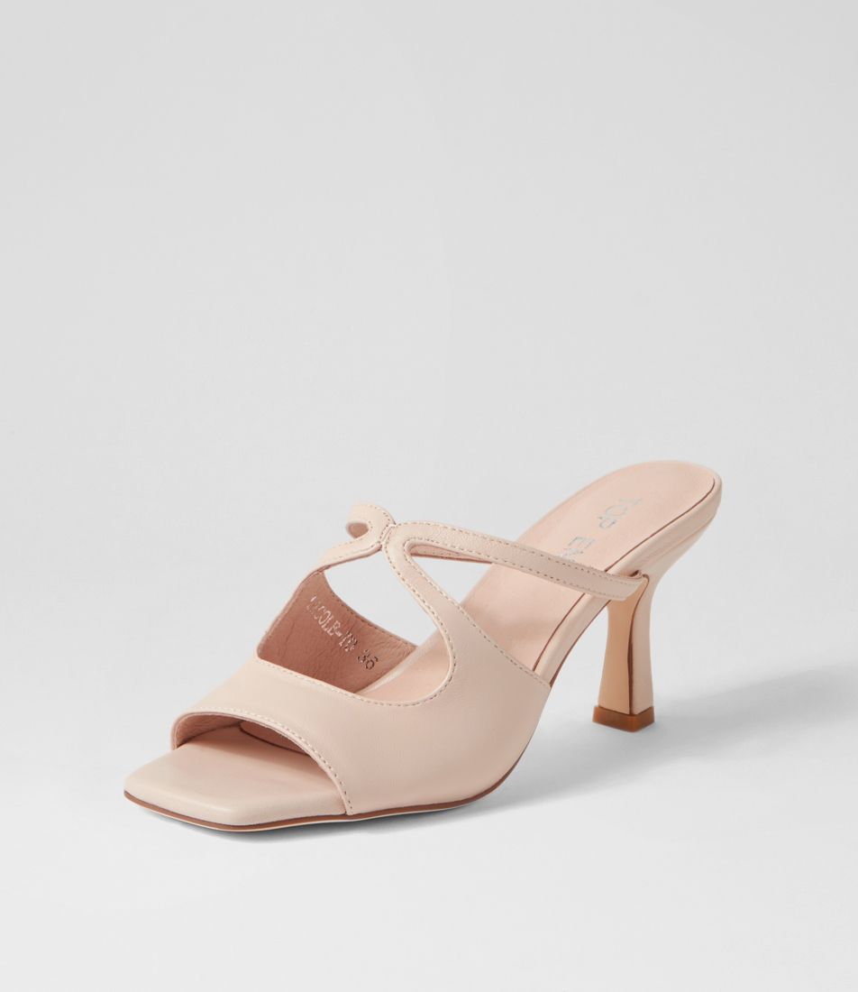 Licole Nude Leather Sandals