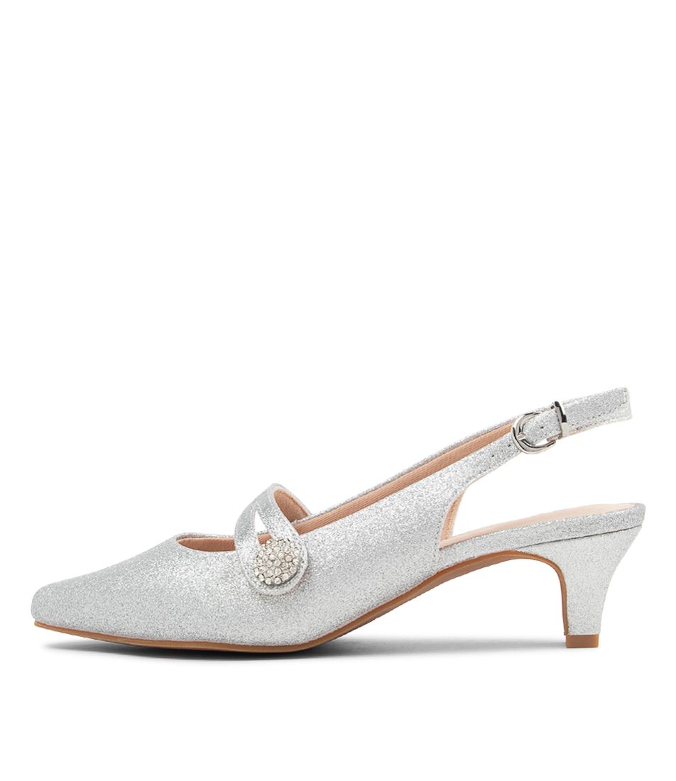 Lisshle2 Silver Suede Heels