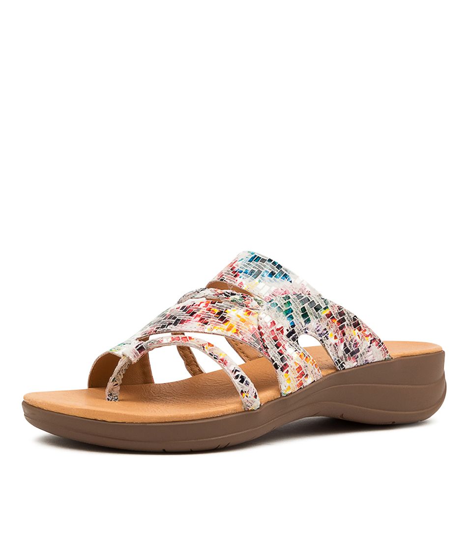 MIA SU RED MULTI GUM SOLE LEATHER