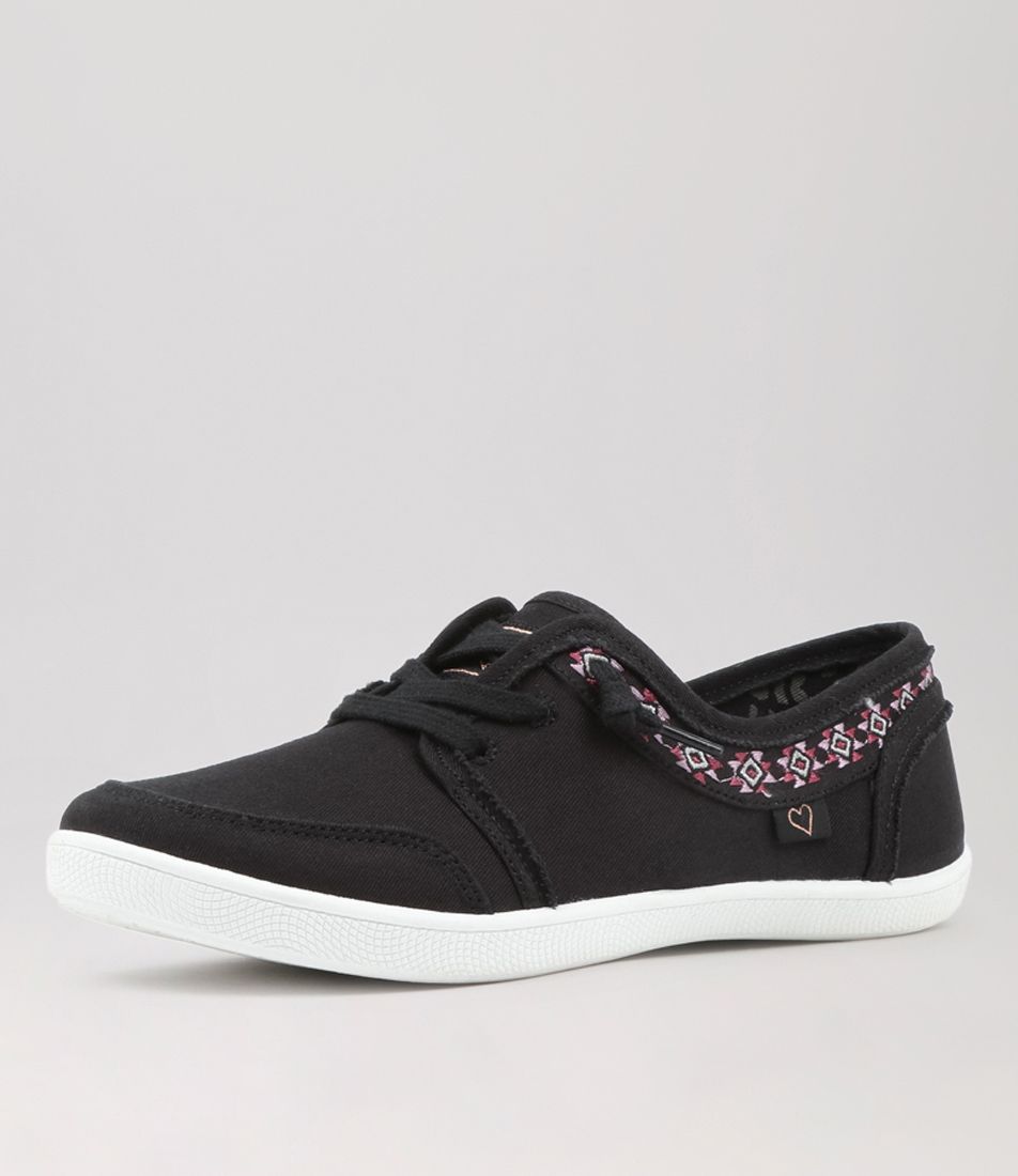 Miley Black Canvas Sneakers