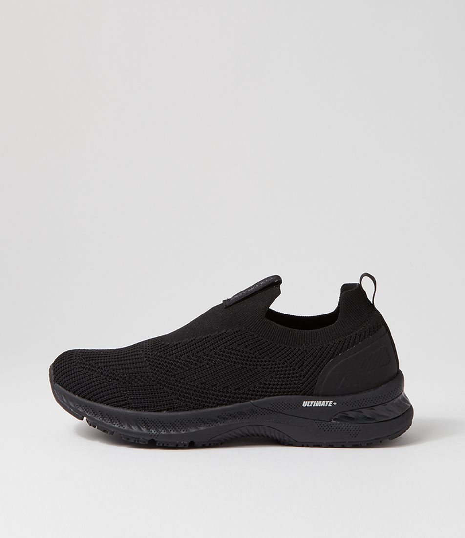 Cranes Black Recycled Knit Sneakers