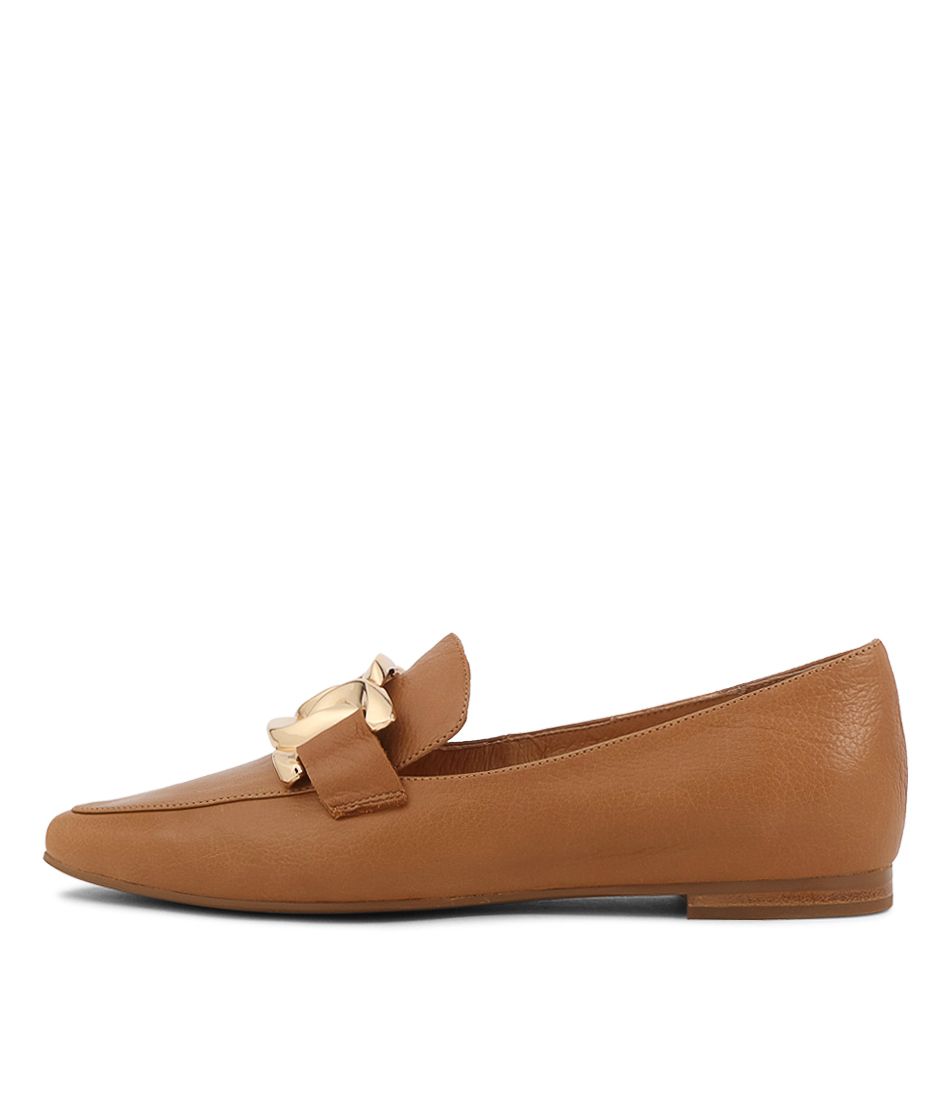 Socoro Dark Tan Leather Loafers