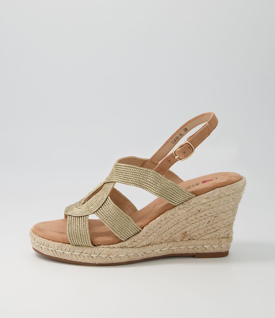 Ilkie Gold Multi Sandals