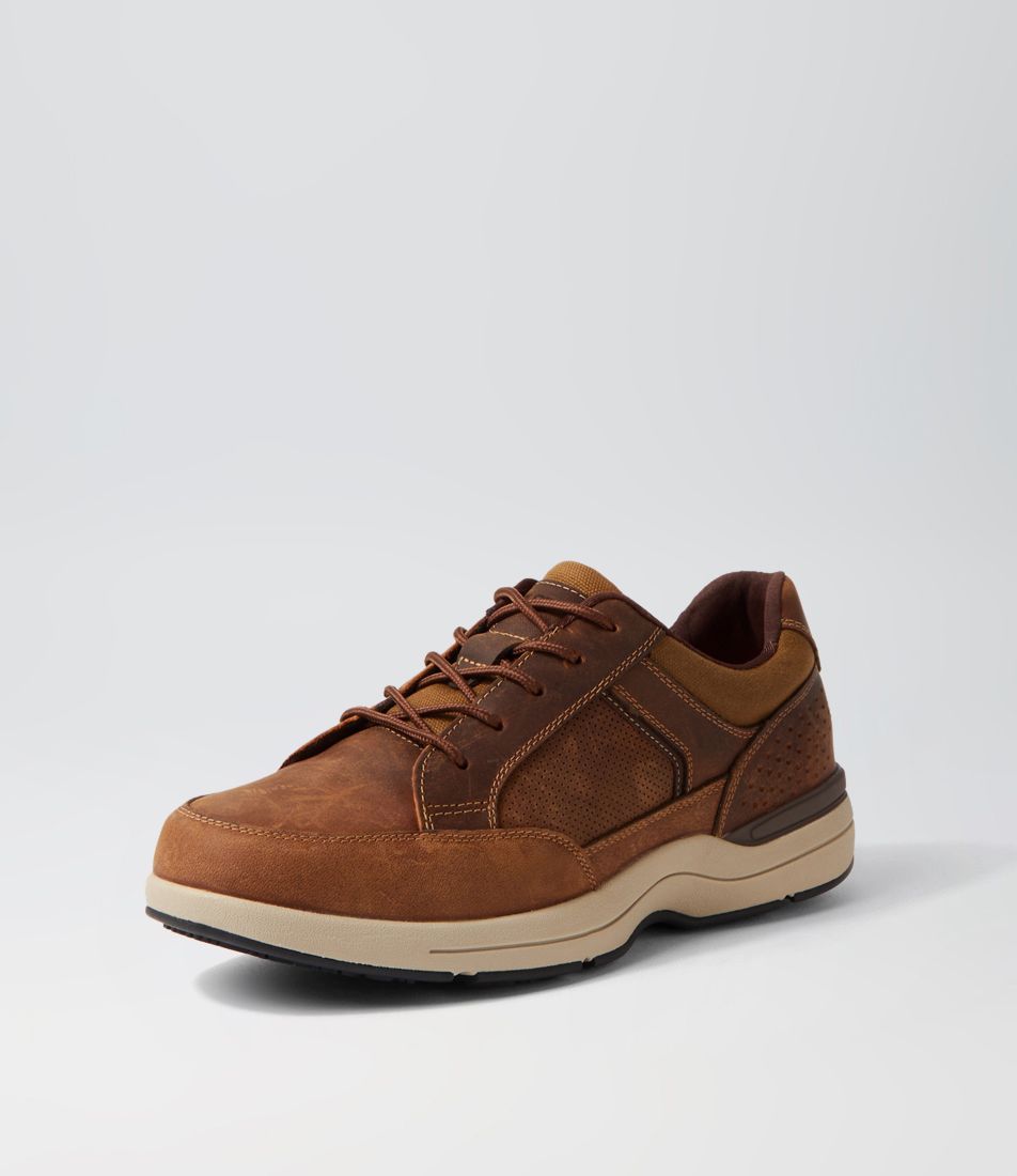 Reach Dark Brown Crazyhorse Leather Lace Up Flats