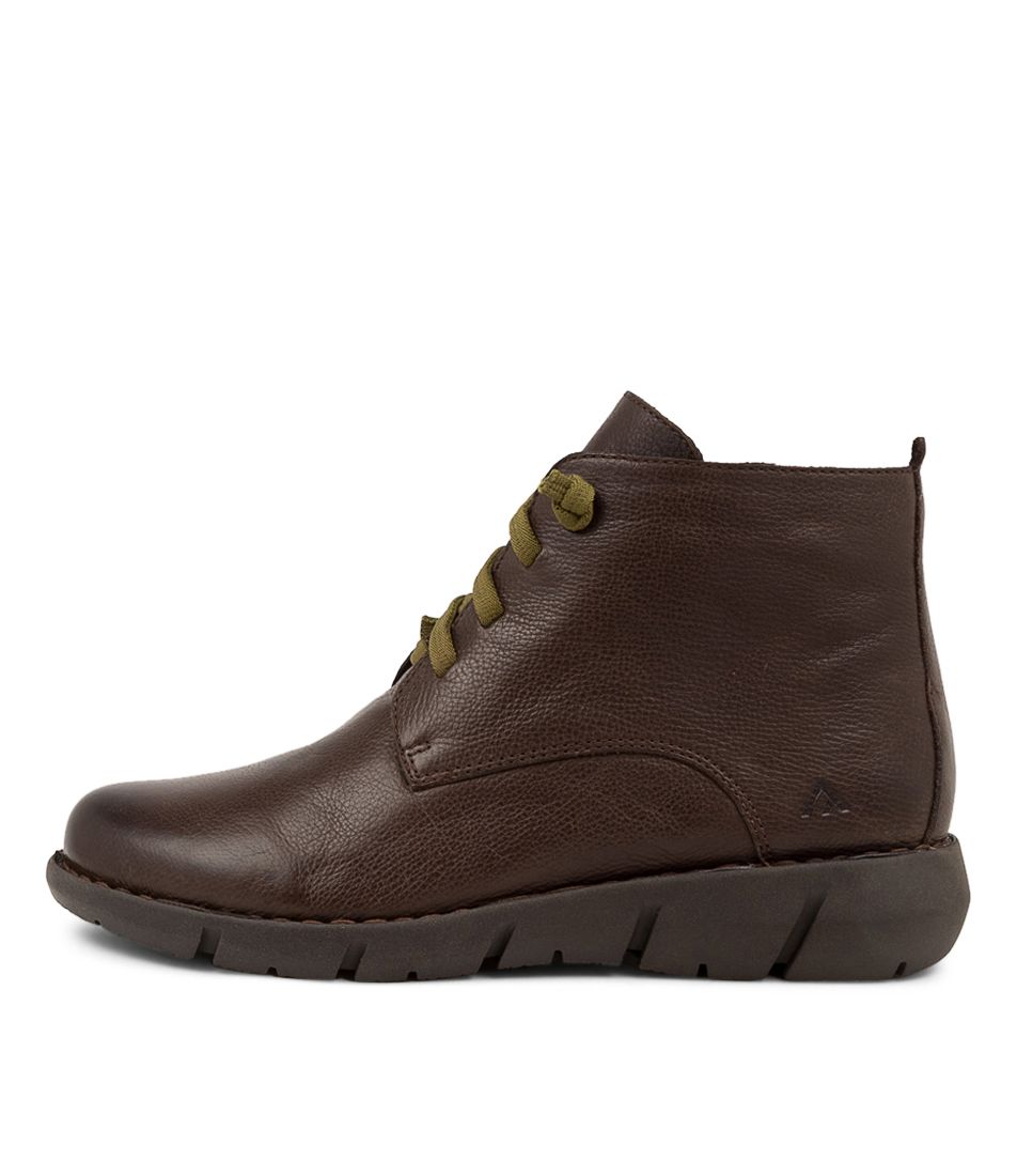 Fossid Choc Leather Ankle Boots