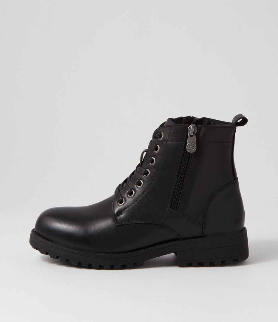 Arjo Black Leather Ankle Boots
