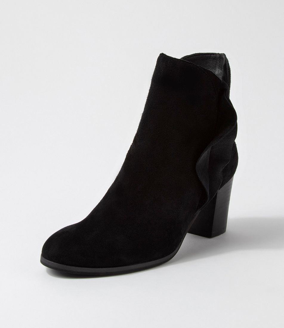 Darce Black Suede Ankle Boots