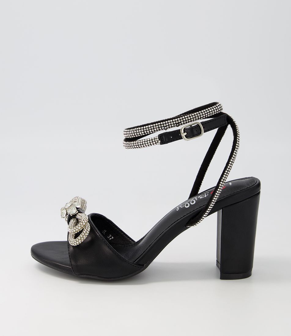 Daschie Black Silver Jewels Sandals