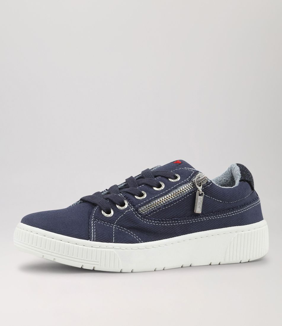 Izzar Navy Recycled Canvas Sneakers