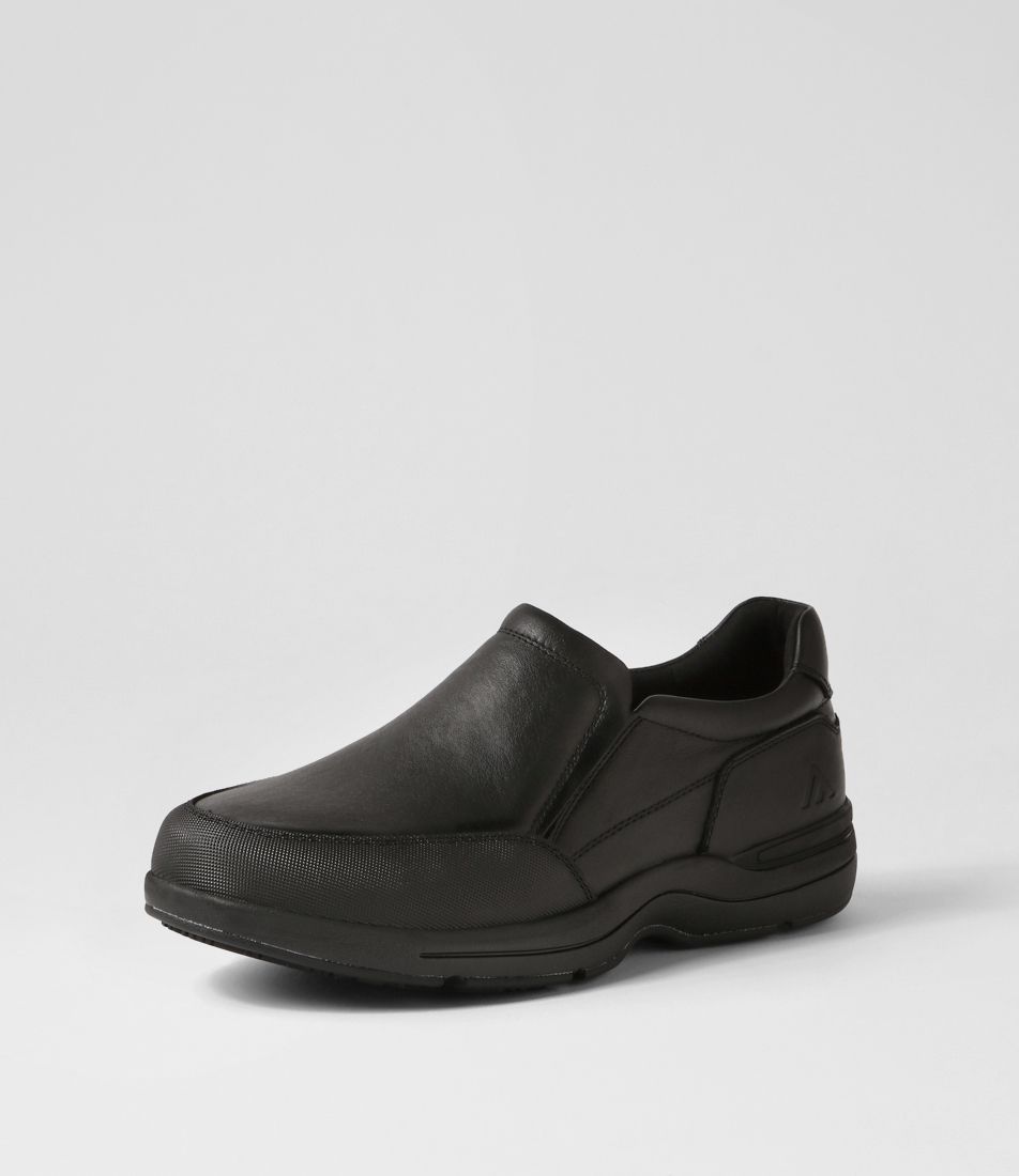 Reel Black Leather Flat Shoes