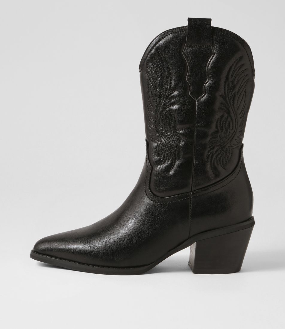 Yeehaw Black Calf Boots