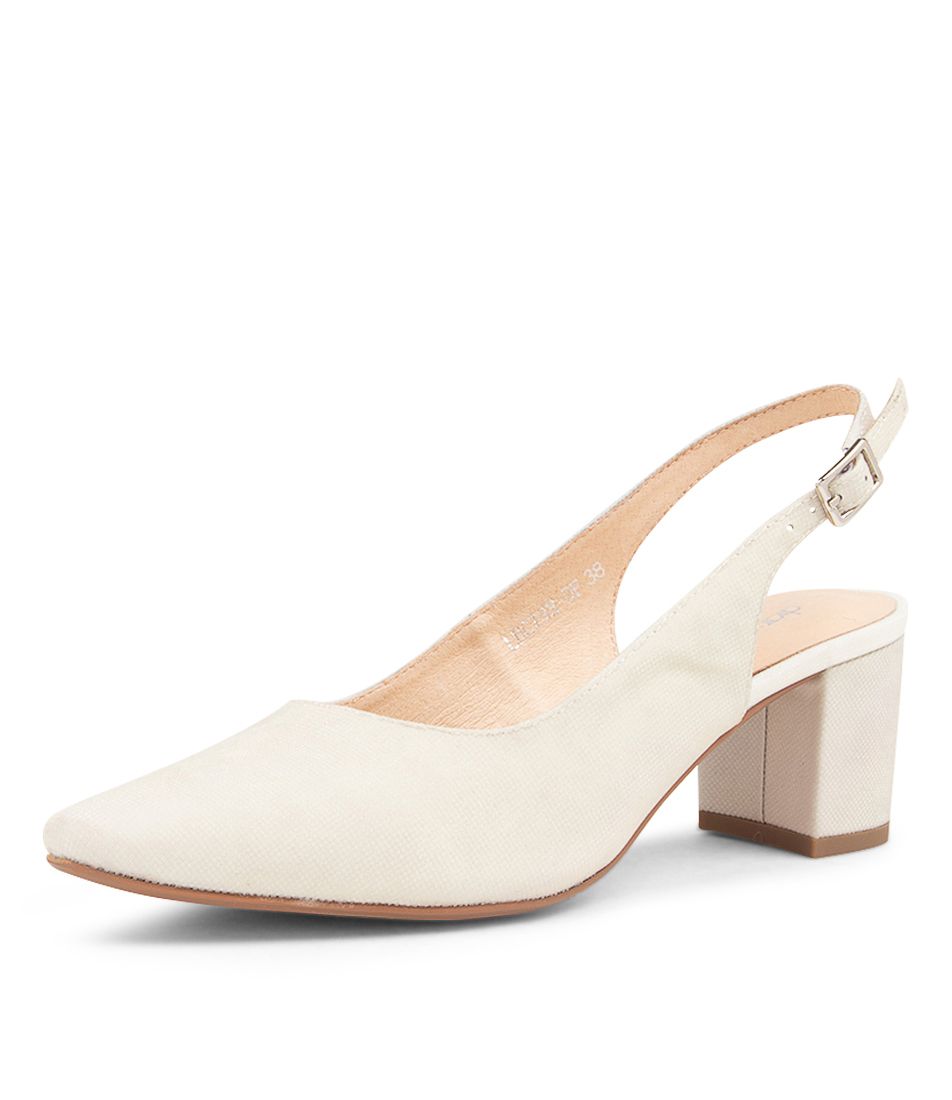 LUCINE PEARL METALLIC SUEDE HEELS