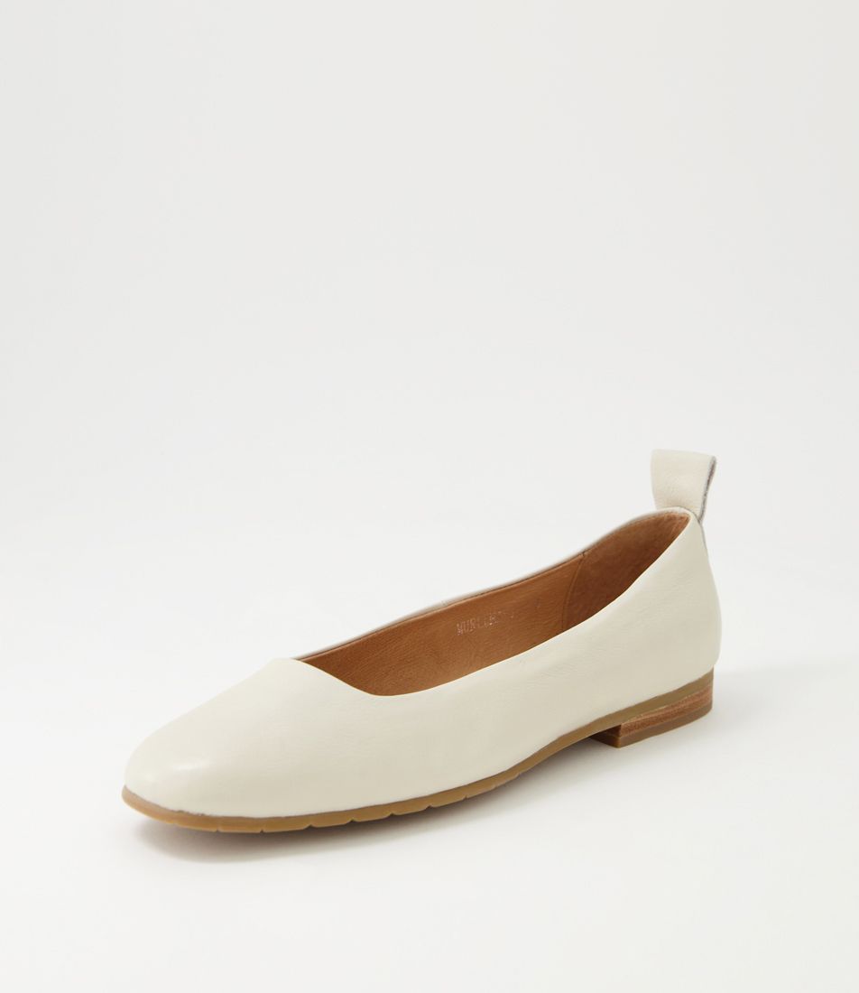 Murlena Almond Leather Ballet Flats