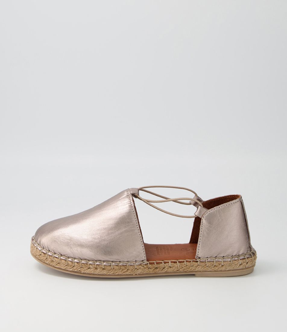 Umta Silver Leather Espadrilles