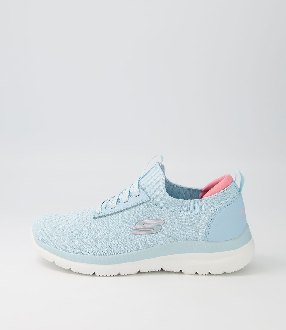 Bountiful Light Blue Knit Sneakers