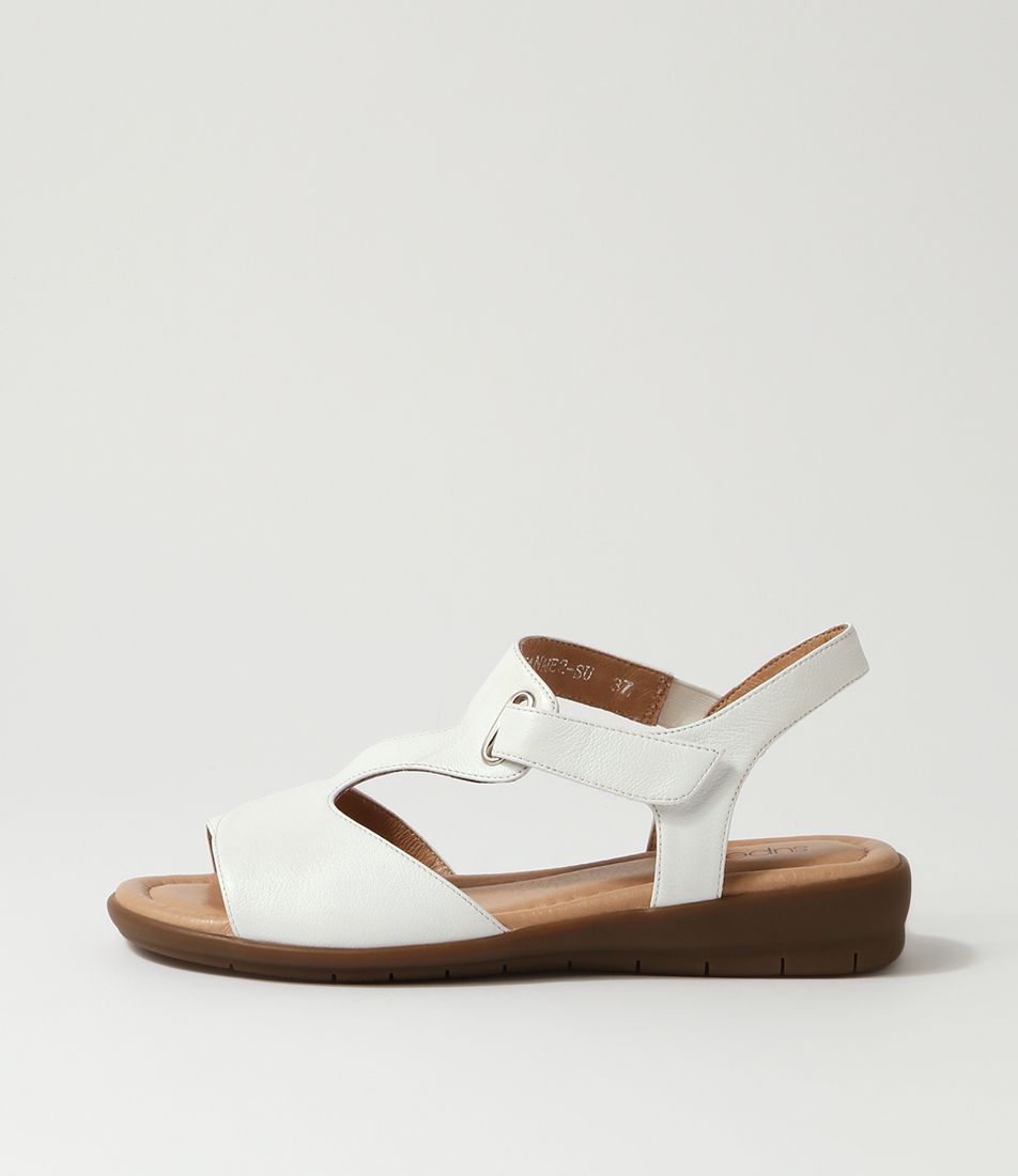 Fanne2 White Leather Sandals