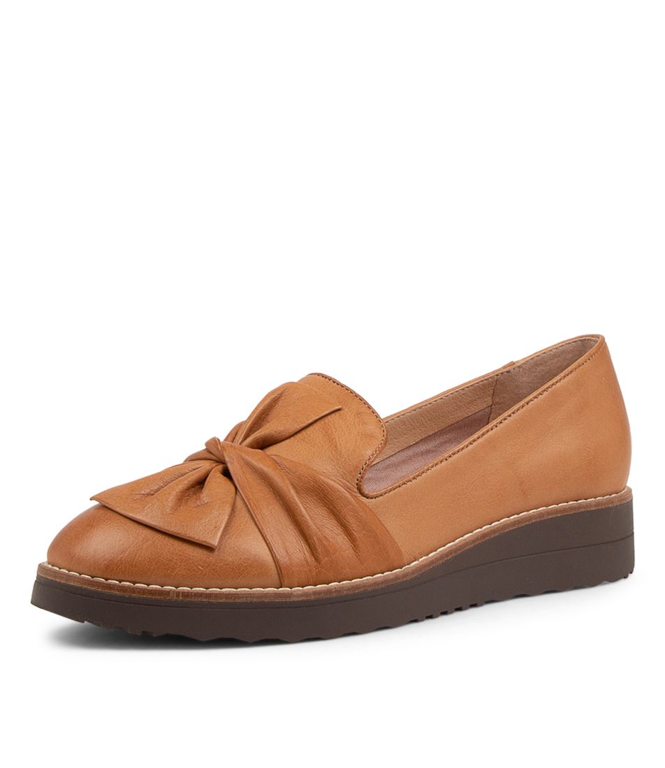 Oclem Dark Tan Leather Flat Shoes CS