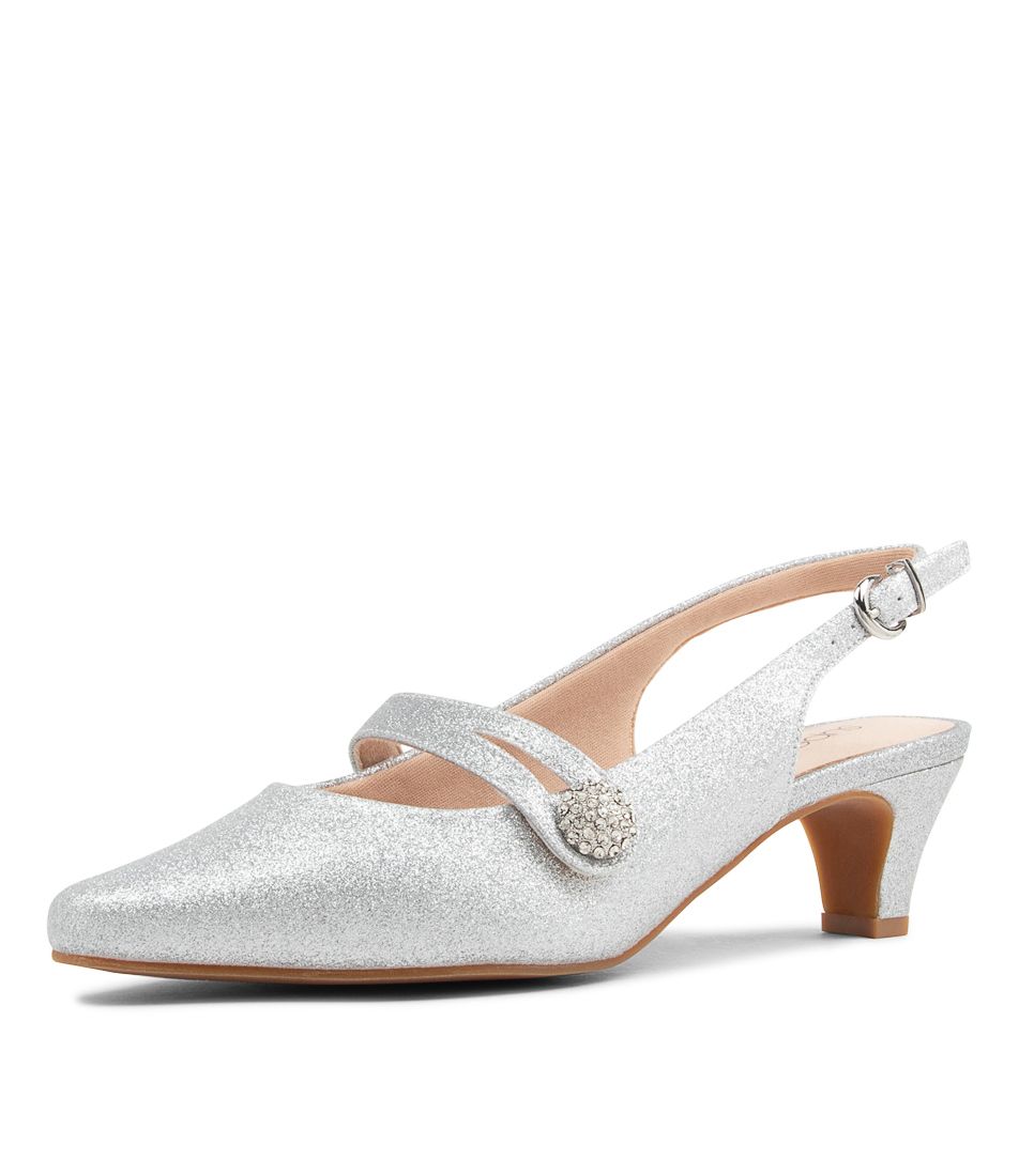 Lisshle2 Silver Suede Heels