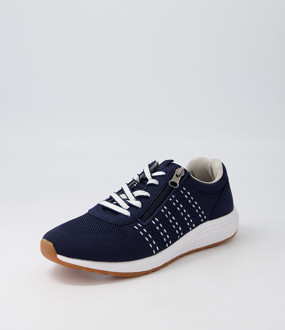 Collect Navy Recycled Knit Sneakers
