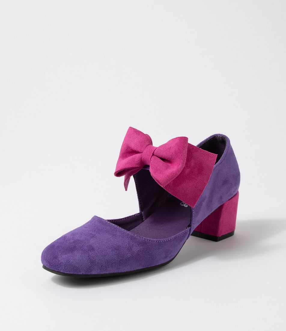Halim Purple Magenta Microsuede Heels