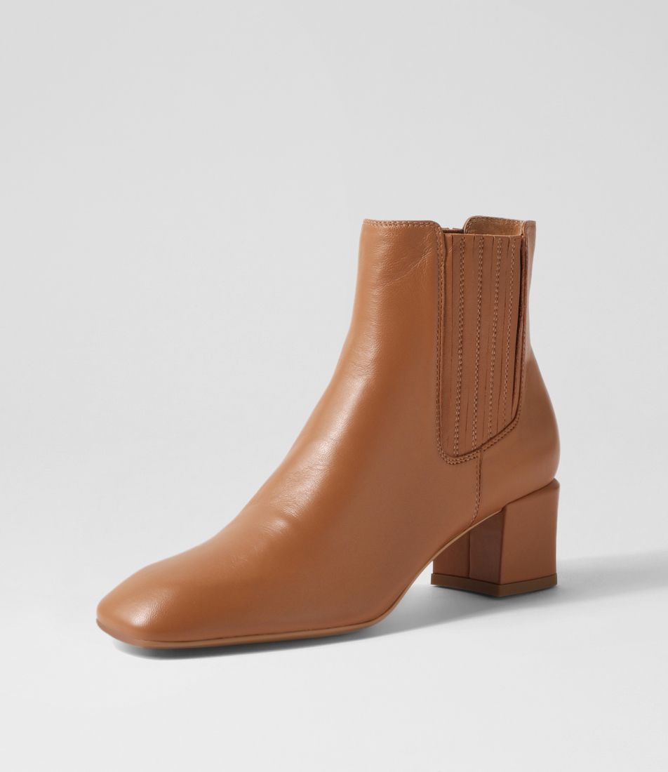 Elsea Tan Leather Chelsea Boots