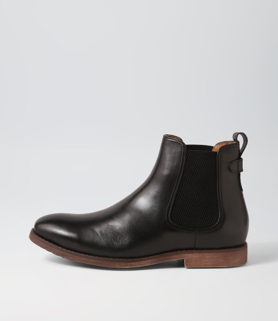 Seddon Black Leather Chelsea Boots