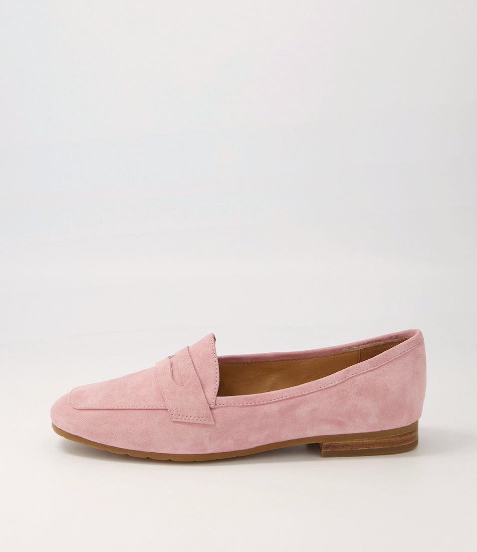 Melinato Pink Suede Loafers