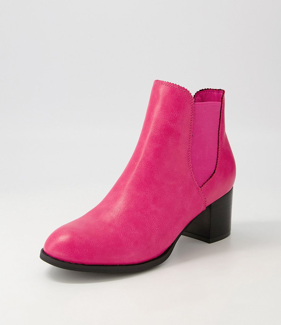 Jalises2 Fuchsia Black Chelsea Boots