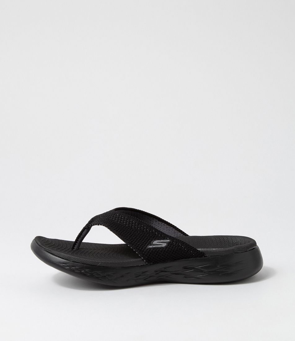 On Black Grey Textile Slides