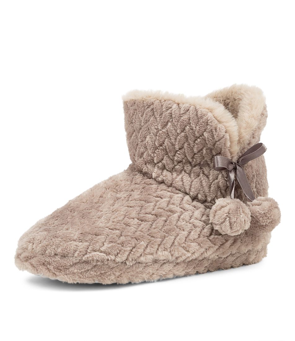 Bettie Grey Fabric Slippers