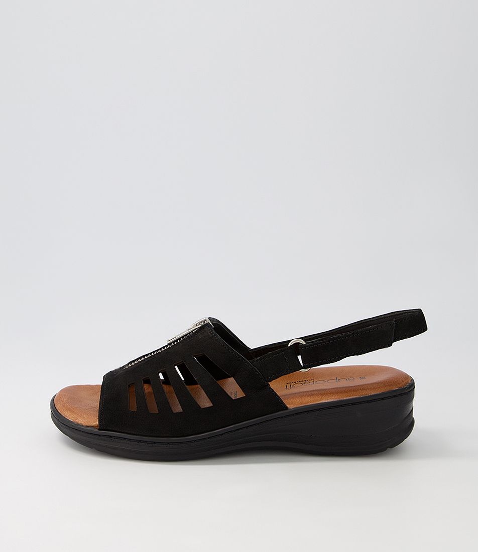 Tomorrow Black Leather Sandals