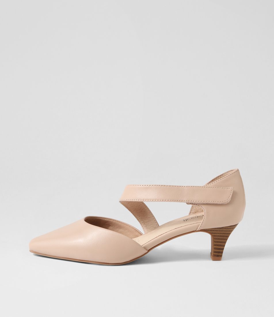 Laurie2 Nude Leather Heels