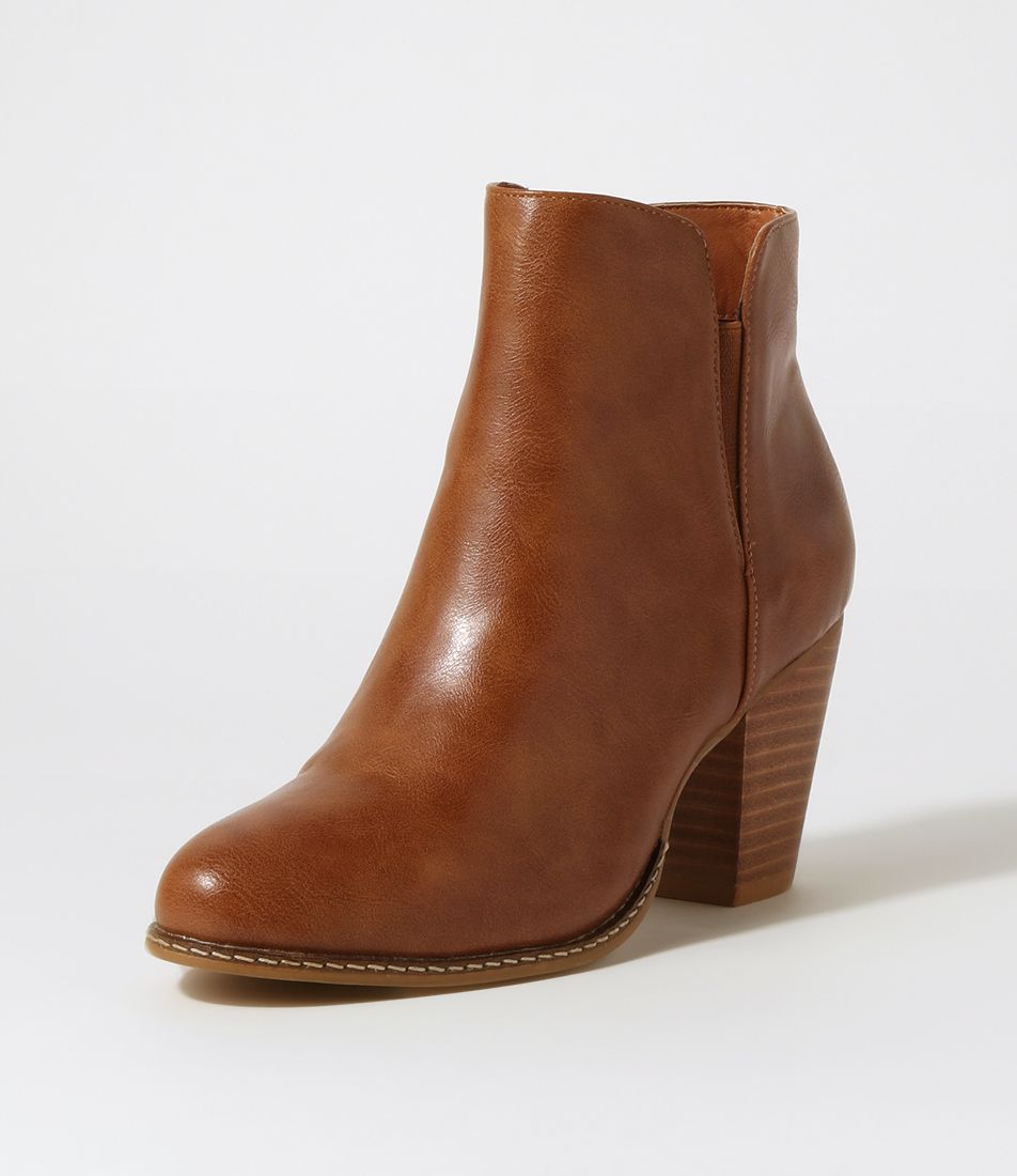 Cady Tan Ankle Boots