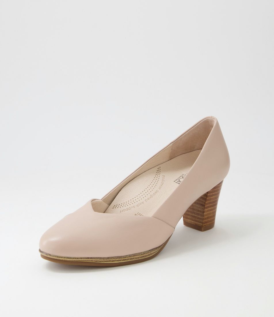 Denzil2 Nude Leather Heels