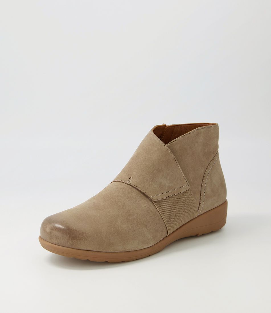 Petea Taupe Nubuck Ankle Boots
