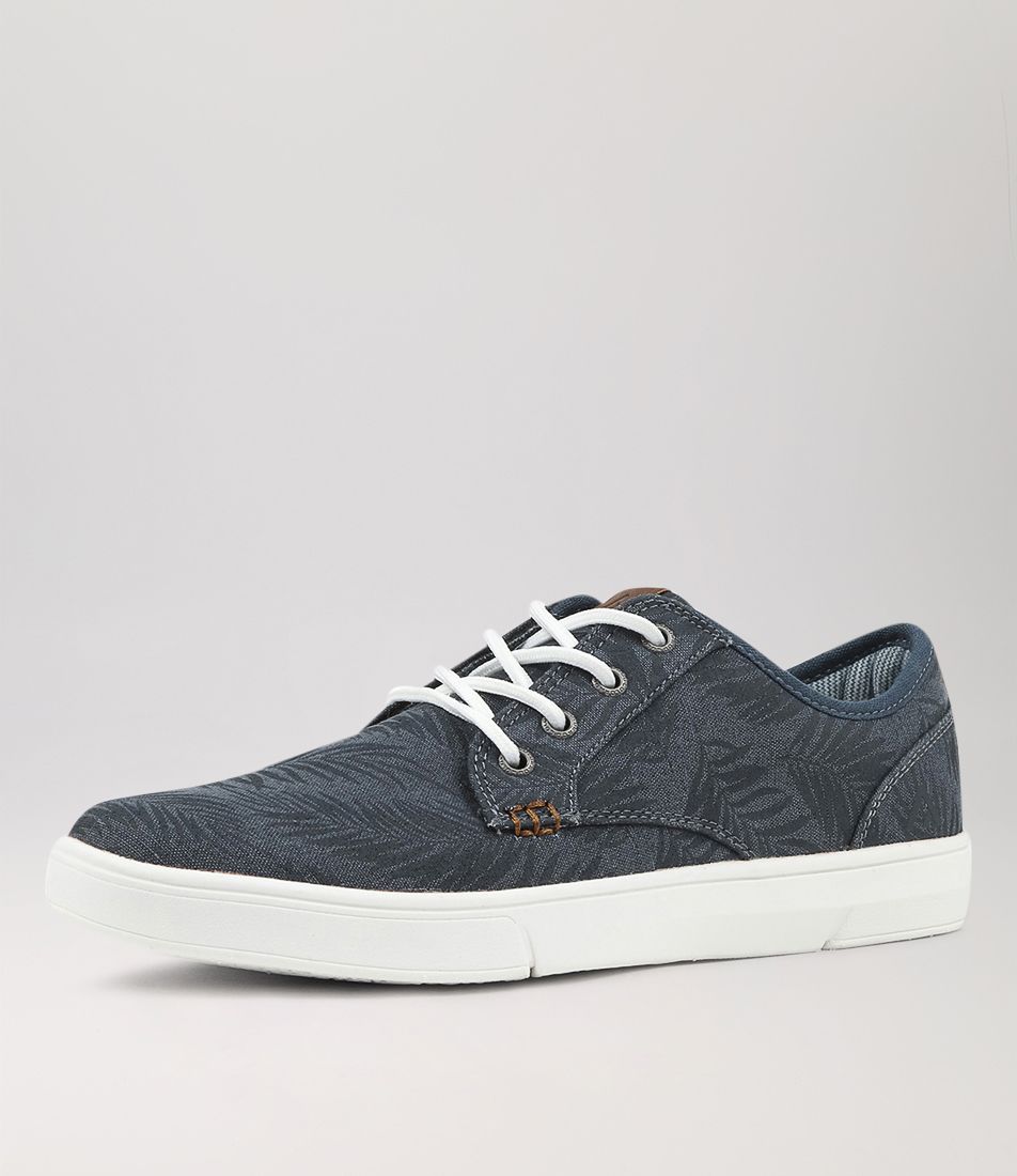 Albatross Mw Navy Printed Canvas Sneakers