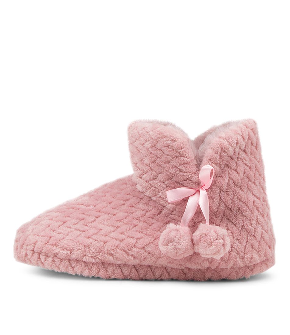 Bettie Pink Fabric Slippers