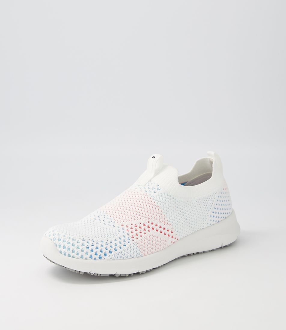 Kaylahs White Pastel Recycled Knit Sneakers