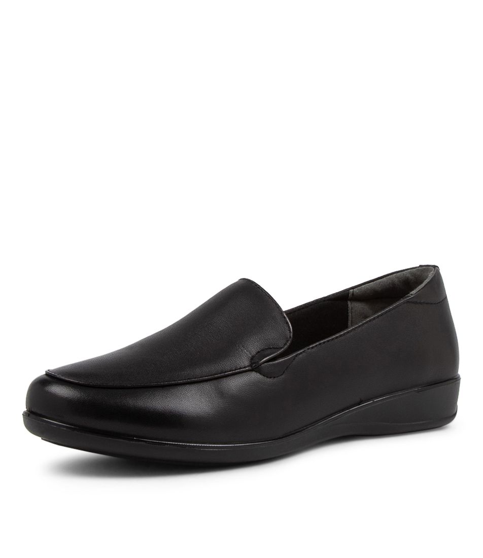 Harding2 Black Leather Slip-On Shoes