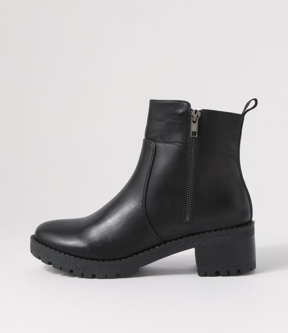 Rechie Black Ankle Boots