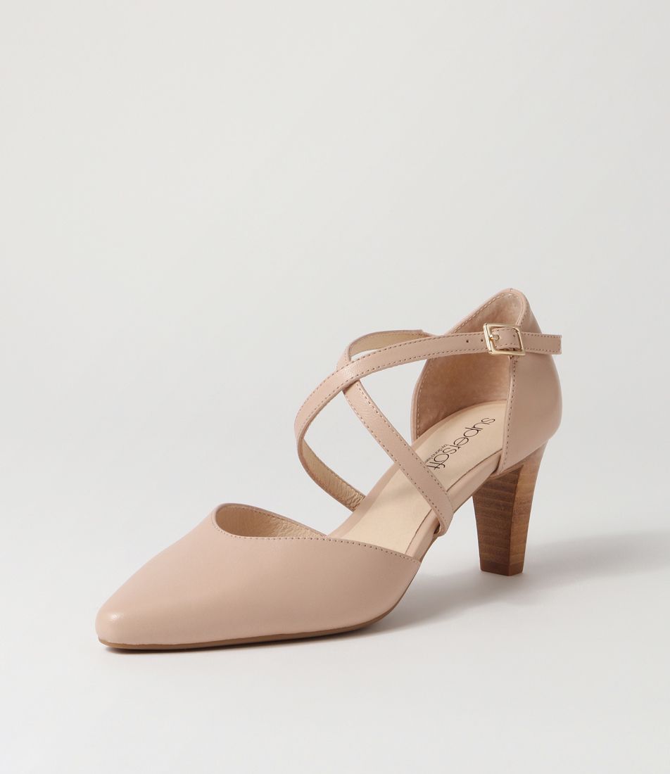 Melborns2 Nude Leather Heels