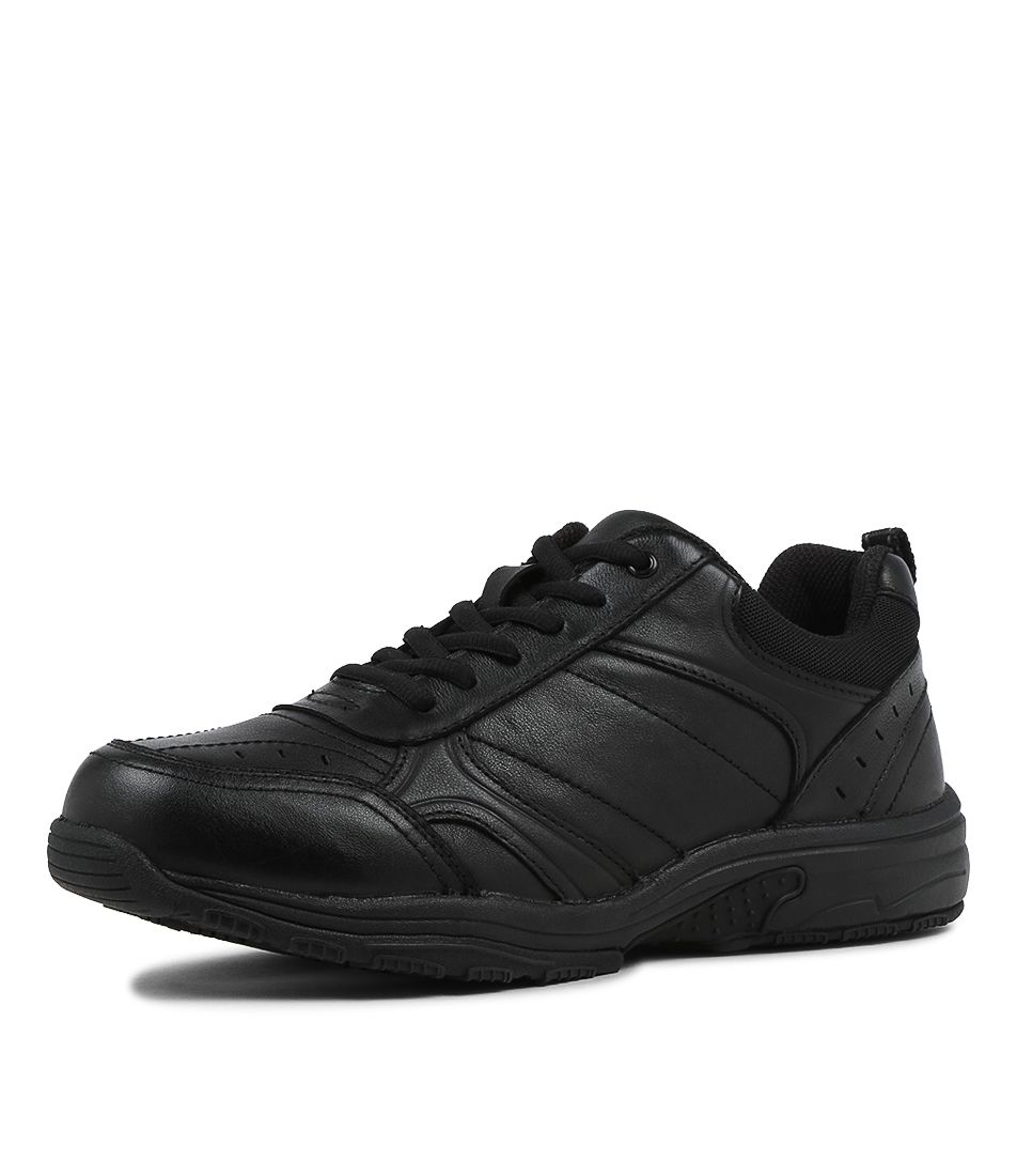 Hype Snr E Lace Black Leather Sneakers