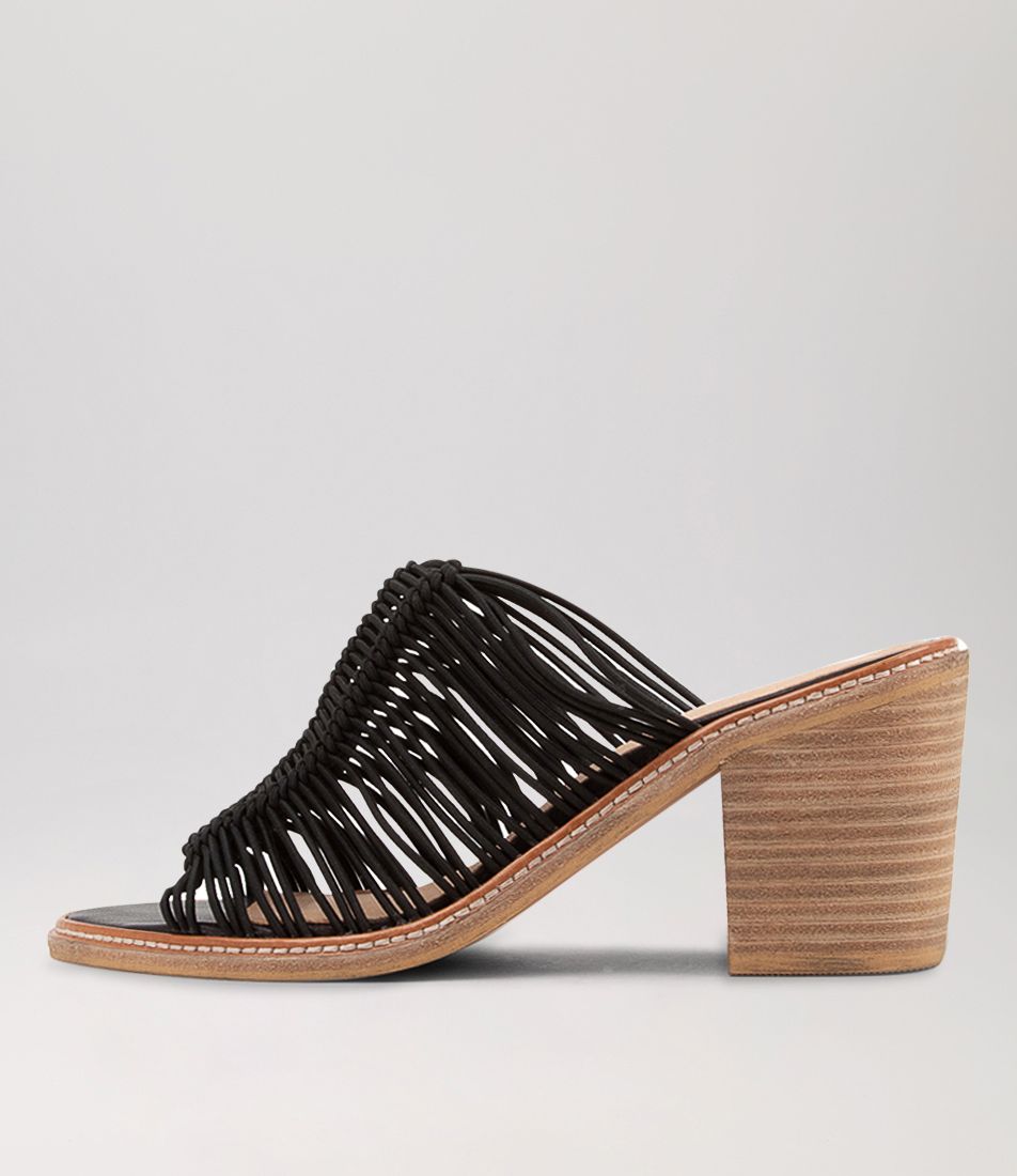 Gradie Black Elastic Mules NH