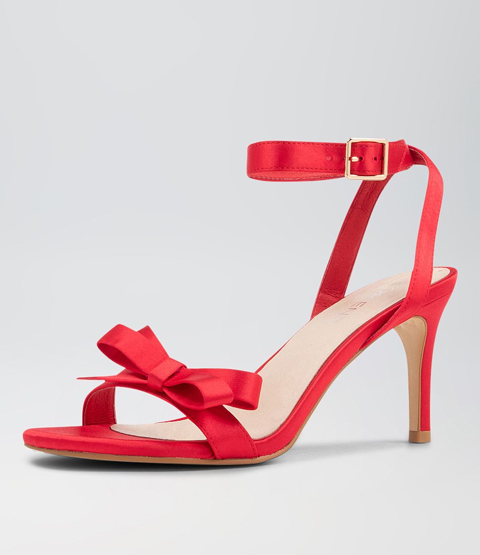 Nepizas Red Satin Sandals